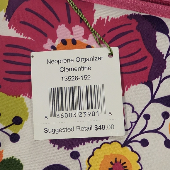 NWT Vera Bradley Pink Floral Makeup Toiletry Bag Organizer 8x6 - Picture 4 of 5